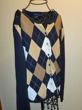 Karen Scott Argyle Sweater